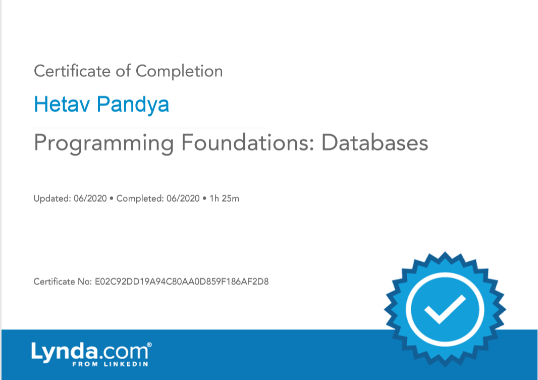Programming foundations - Databases